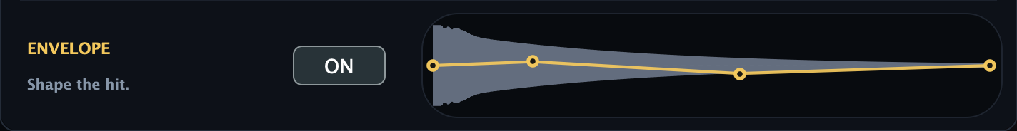Transient Shaper with four yellow points